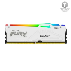 Memoria Kingston FURY Beast White RGB, 16GB DDR5-5200 MHz, CL-40, 1.25V, White