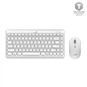 Teclado GENIUS + Mouse LUXEMATE Q8000 TKL WIRELESS USB MULTIMEDIA SP WHITE