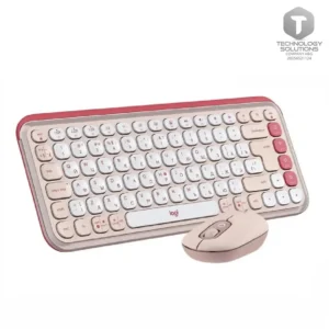 Teclado LOGITECH + Mouse POP ICON BLUETOOTH/WIRELESS SP / COPILOT/ ROSE
