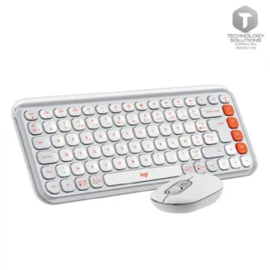 Teclado LOGITECH + Mouse POP ICON BLUETOOTH/WIRELESS SP / COPILOT/ WHITE