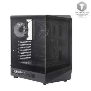 Case gamer TEROS TE-1321G, Mid Tower, USB 3.0 / USB 2.0, audio, ventilador ARGB, negro