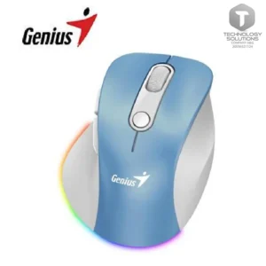 MOUSE GENIUS ERGO 9000S PRO DUAL RECARGABLE WIRELESS/BT 6-BOT SILENT RGB LIGHT BLUE