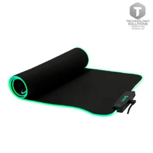 Mouse pad gamer TEROS TE-3013G, RGB, USB a tipo C, negro